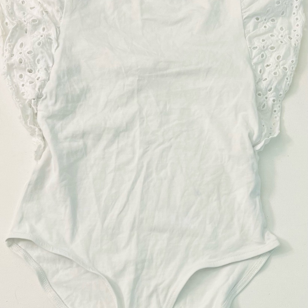 Zara Kids Eyelet Ruffle Bodysuit